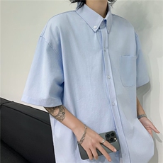 衬衫男士短袖韩版潮流文艺帅气百搭夏季2025新款ins外套CY739-P31，男装T恤，星座412-2