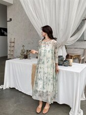 YCJ桑花邹两件套连衣裙，女装连衣裙，YCJ