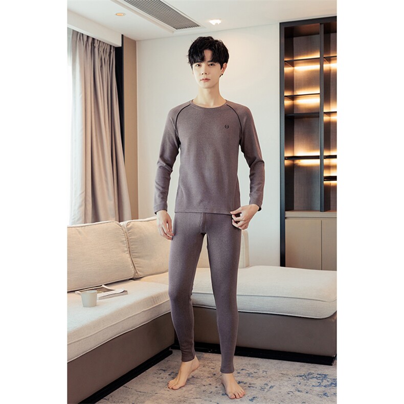 保暖套装男士德绒加厚休闲保暖内衣套装两件套889-P45,男装休闲套装,星座310B-3