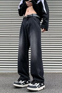 美式高街牛仔裤男女 潮牌个性显高休闲裤N1086/P47图片