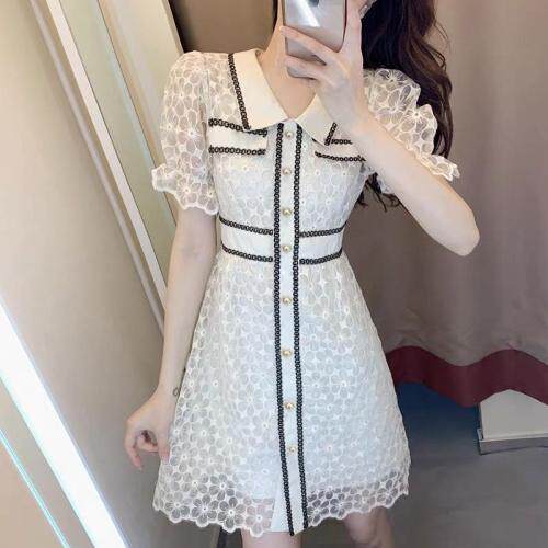 〔现货〕夏季新款，高端定制款连衣裙，单色，三个尺码，女装连衣裙，1.2.3.4