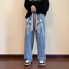 美式男牛仔裤透气宽松百搭休闲裤子N278-P47，男装牛仔裤，星座208-5