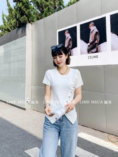 2021夏装新款欧版T恤，女装T恤，Lime meca 俪米