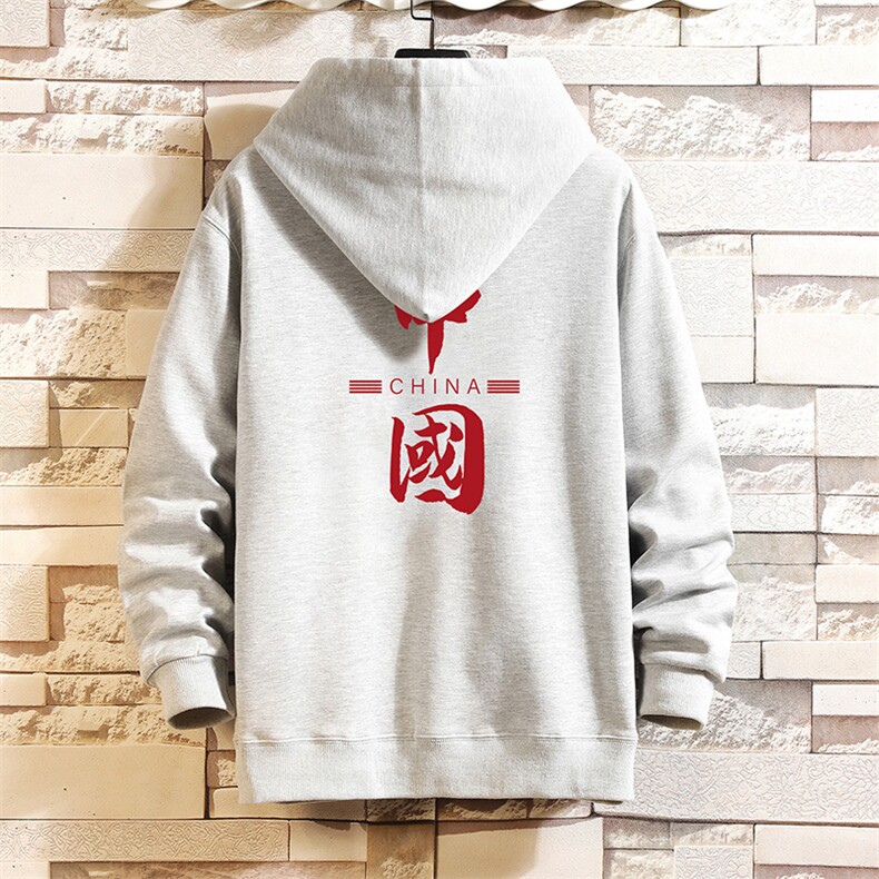 KS21198-P38 加绒款-P43 连帽开衫卫衣男运动外套大码班服 砖墙图片