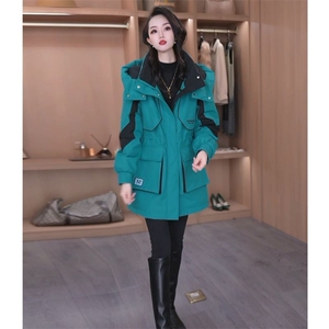 （现货）新款高级感可拆卸连帽外套三防加厚冲锋衣派克服大衣女图片