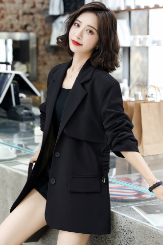 2023年秋季韩版中长款外套时尚设计潮流通勤显瘦西装女大码,女装西装,尚洛菲