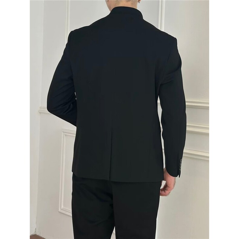 风秋男立领西装新中式西服金属排扣外套大码S-5XLJaK14P65,男装西服套装,星座1013-1