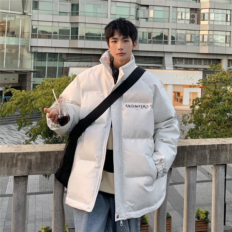1港风鳄鱼纹棉衣男手塞棉夹克PU皮棉服外套男8507P120控158,男装棉衣,星座226-2