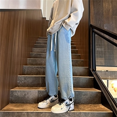 k1066-p48-控68M-5XL宽松束脚大码多口袋港风高阶黑暗牛仔，男装牛仔裤，星座116