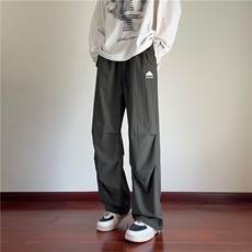 夏季新款潮流小标褶皱宽松休闲伞兵裤B315-K24232-特p35控68，男装休闲裤，电商B315