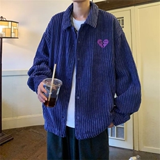 灯芯绒外套男秋季ins潮牌美式复古高街宽松刺绣开衫夹克JK948-P70，男装夹克，星座1103-3