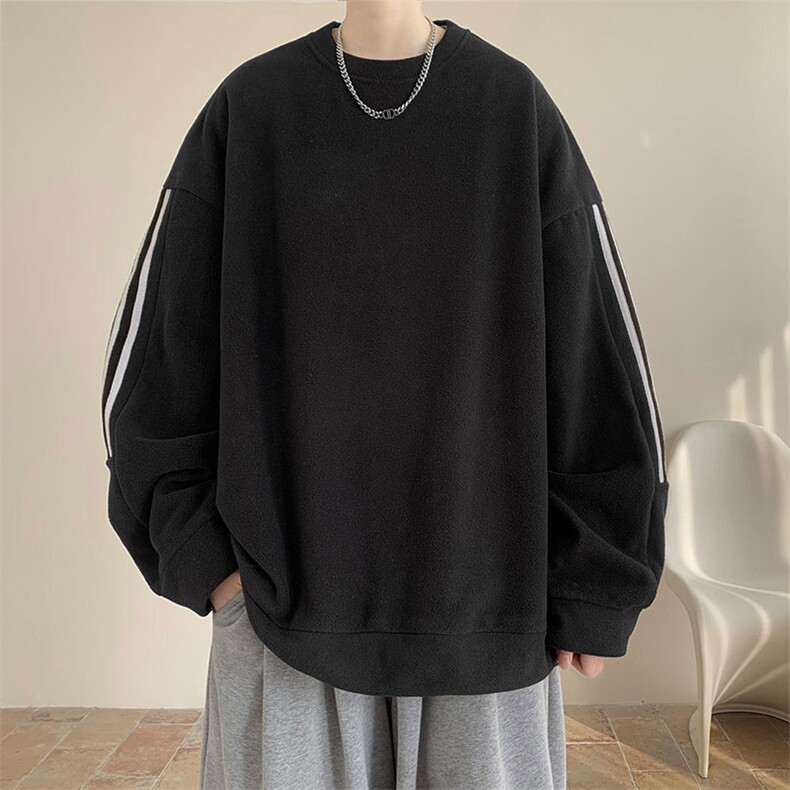 现货DSA059-WY7887-特P35秋冬保暖双面绒重磅圆领百搭大码卫衣,男装棉衣,电商A059