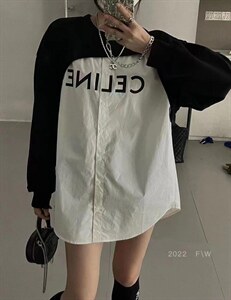 拼接衬衫韩版休闲图片