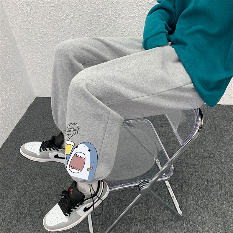 K13137-P35加绒-P45可束脚加厚加绒运动裤男大码宽松直筒卫裤男,男装休闲裤,电商A040
