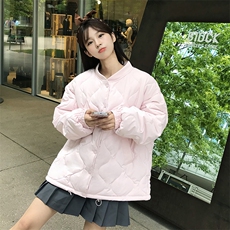 A460-P88菱格新款棉服宽松显瘦时尚短款学生外套，男装棉衣，星座911