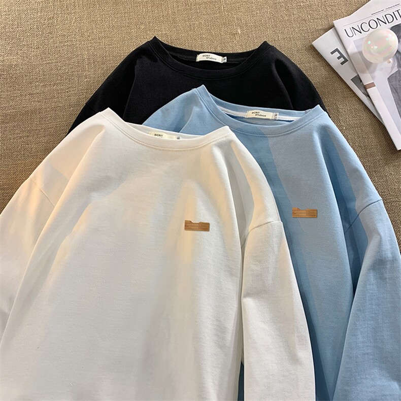 T恤男长袖打底衫内搭高级感美式内衬潮流重磅卫衣冬上衣服vintage图片