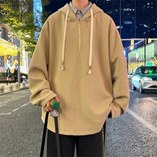 W9005/P55春装新款现货提花连帽个性外套男宽松大码上衣潮男外套，女装短外套，电商A141