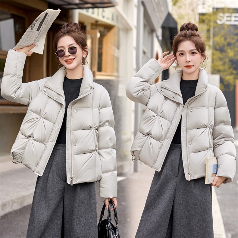 2025新款抓花工艺90鹅绒面包保暖鹅绒服,女装羽绒服,奕可儿