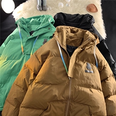 港风新品小熊加厚宽松连帽面包服棉衣外套情侣装棉服G1033P128，男装棉衣，电商A339