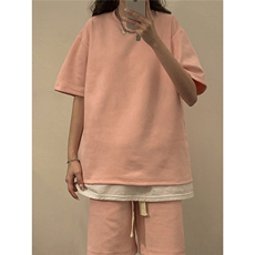 中性风麂皮绒短袖T恤男DT8766P23短裤男DK8767P32套装TZ8757P55，男装牛仔裤，星座227-7