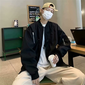 春秋季新款宽松百搭棒球服外套男飞行夹克美式高街潮7601 P58图片