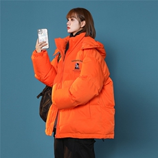 中性风23新款冬季时尚百搭宽松字母印花潮流棉服MY213P115控158，男装棉衣，A247A