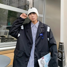 2025秋新款小众西装外套痞帅宽松冷淡风西服XF652，男装西服，星座1108