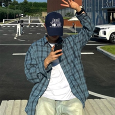 春夏~男装格子衬衫宽松休闲衬衣格纹薄外套XZ716A-CS809P55，男装衬衫，星座716A（原星座815-4）