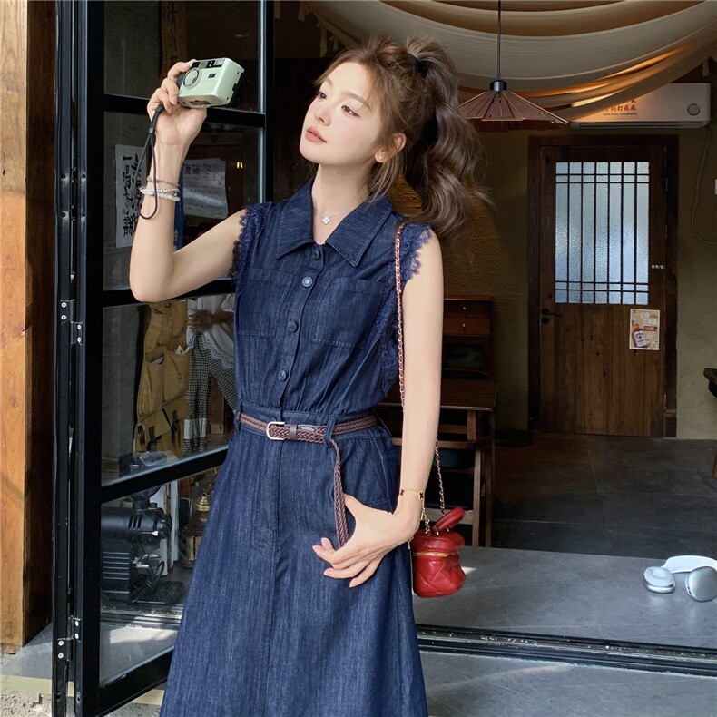 现货韩版气质牛仔连衣裙P145K208-603,女装连衣裙,2C210