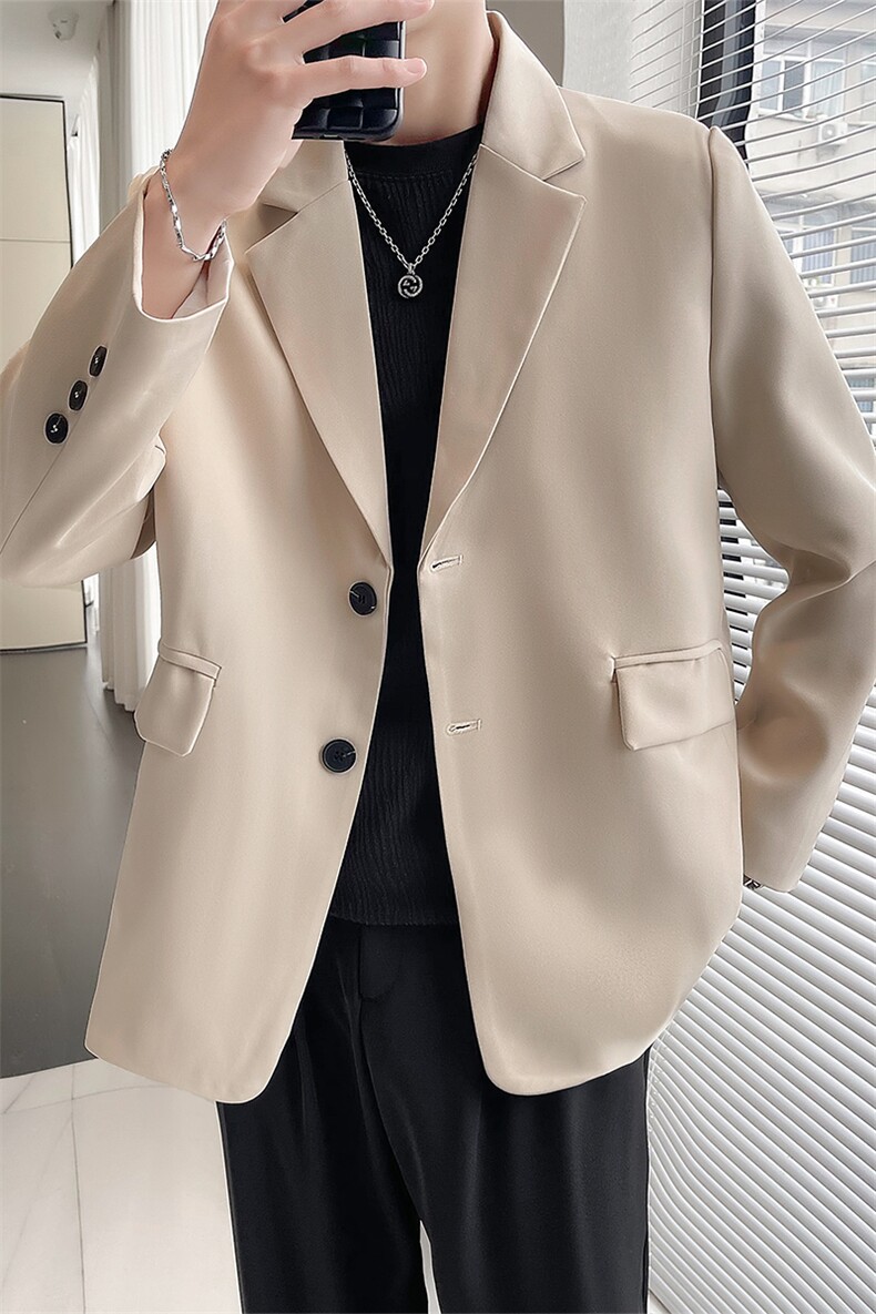 秋季休闲小西服男装外套西服男XF001-P75控128黑色尺码到4XL,男装西服,星座210-1