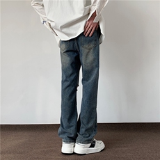 春夏破洞牛仔裤潮流做旧水洗高街百搭男长裤V141/p58，男装牛仔裤，电商B381-1
