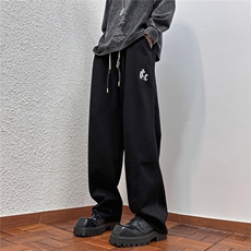 k1036-p48-控68M-5xl港风高阶黄泥黑暗宽松大码牛仔裤，男装牛仔裤，星座116