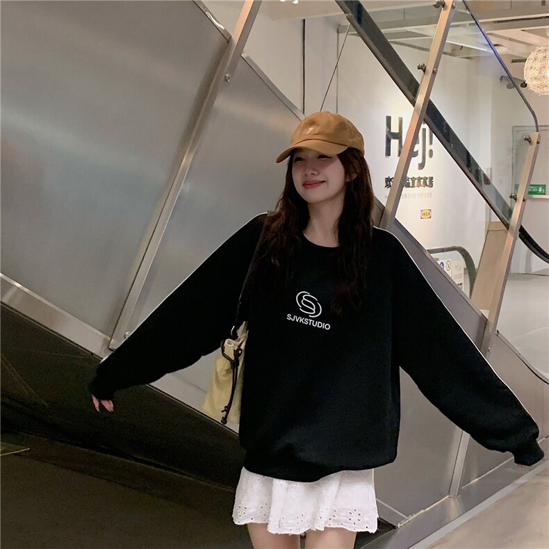 EE068-P55卫衣男女情侣薄款2024潮宽松设计感条纹圆领韩版上衣,男装卫衣,星座911-3