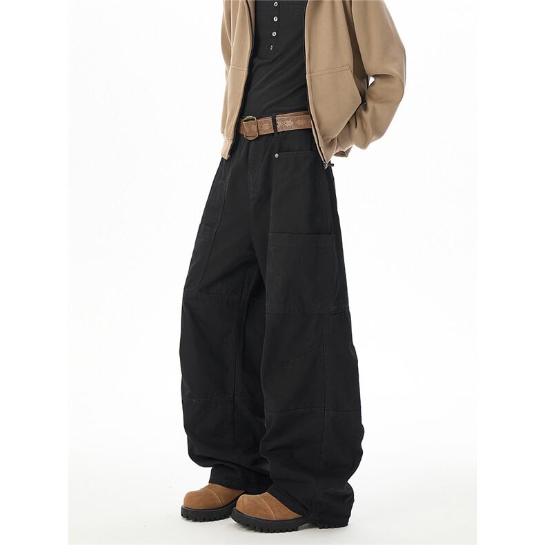 6146-秋冬现货高品多段式拼接工装100棉休闲裤(P58X98)2,男装休闲裤,电商C315