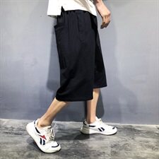 夏装新款宽松男士百搭运动时尚短裤休闲裤七分裤加肥大码586款，男装休闲裤，星座802