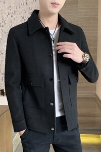 羊毛呢夹克男士外套休闲夹克男上衣50%羊毛1217--2--JK28--P150图片