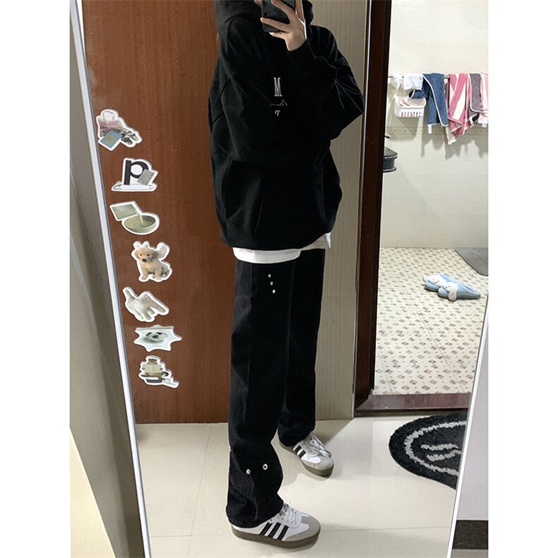 B221美式ins高街暗黑小众个性铆钉小脚牛仔裤LK23142-P65控88,男装牛仔裤,电商B221