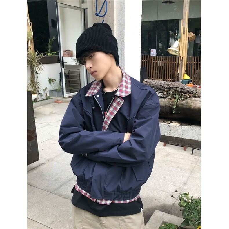 韩版潮流男女翻领夹克衫春秋季休闲外套KJ01-P70,男装夹克,星座208-5