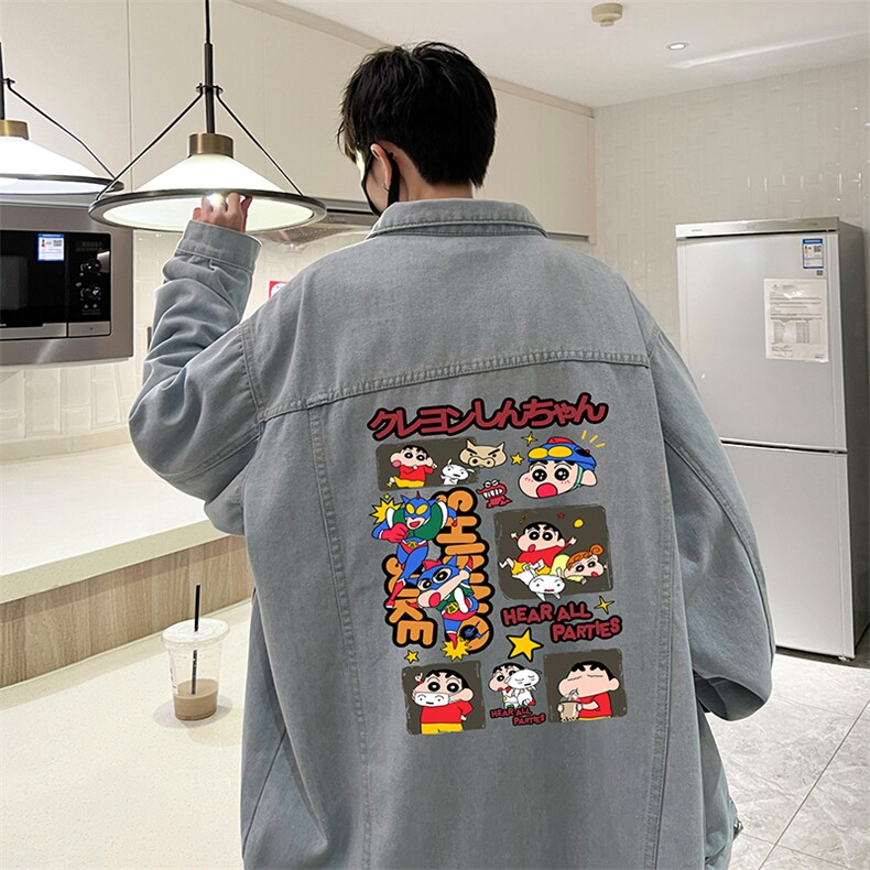 牛仔夹克男大码牛仔外套男茄克 NJ77311-P60加绒款-P75图片