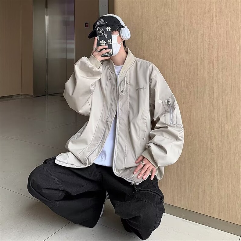 春秋新款日系机能冲锋衣夹克男宽松工装外套男HY159-P68,男装夹克,星座1109-3