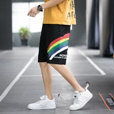 短裤男士夏季宽松薄款潮流中裤运动五分休闲沙滩裤DK06692-P28，男装休闲裤，星座308B-2