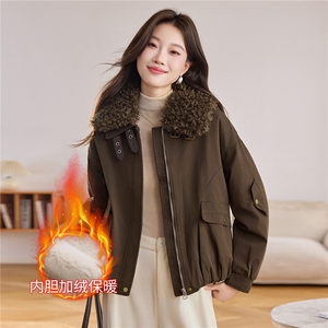 现货！现货！2025冬季女装新款加绒加厚棉衣棉服图片