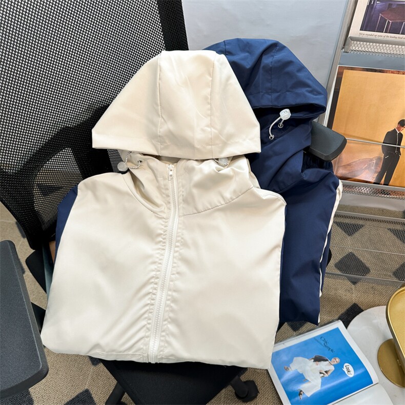 港风秋款男连帽夹克撞色冲锋衣休闲外套JK0123P65,男装夹克,星座1013-1