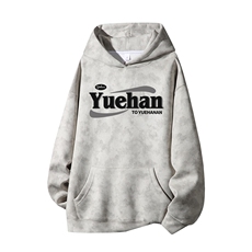 得物供货、重磅420克现货麂皮绒扎染卫衣HD019-1-WL25331ZR-P45，男装卫衣，电商019-1