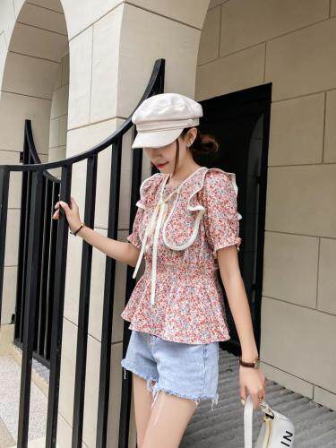 花色小衫领可以自由活动，女装，百变诱惑