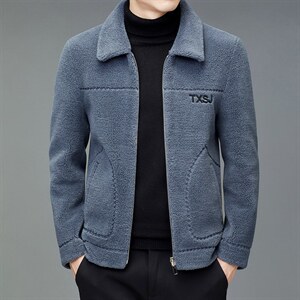 CB8821冬季2021海宁男式羊毛皮草男修身颗粒绒两面穿夹克P230,男装夹克,电商B360