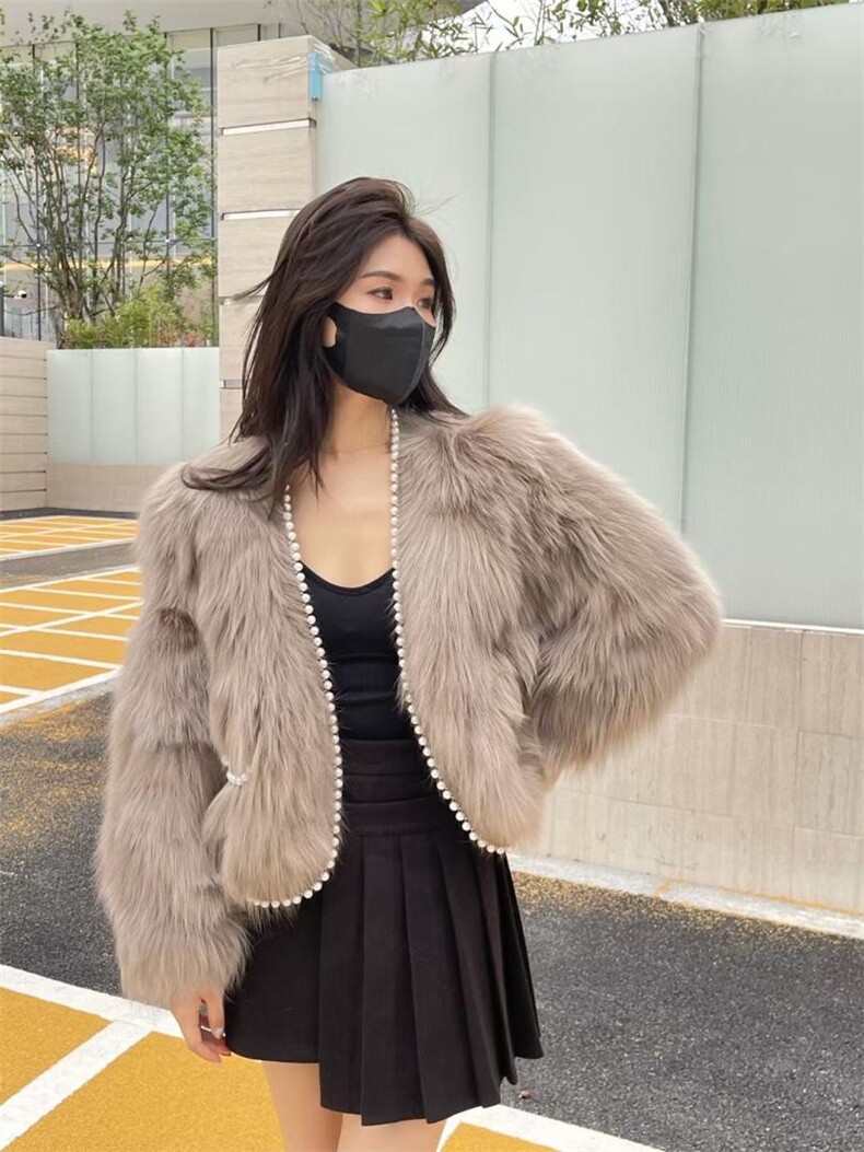 冬季新款珍珠狐狸毛外套，其它，邱小姐