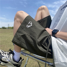 2024夏季新款泡泡格小山印花透气宽松短裤B315-K24142-p35控48，男装牛仔裤，电商B315