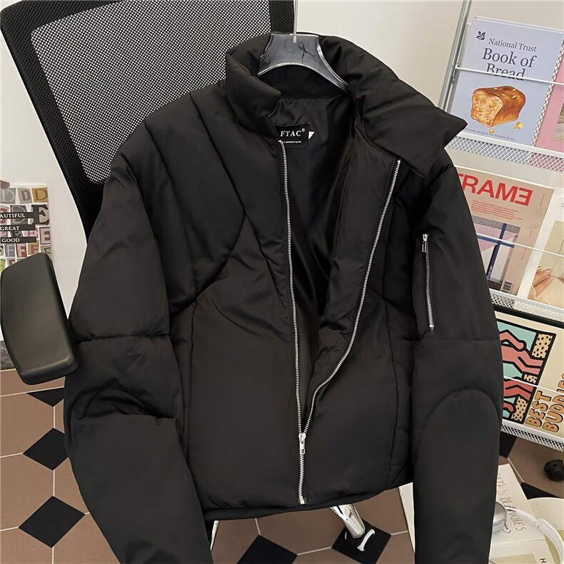 立领工装飞行员夹克衫男生春秋美式宽松拉链棉服棉衣外套5291P88,男装夹克,星座410-2
