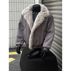 网图老钱风cleanfit羊羔绒毛座山雕棉服外套W1910/特P128，男装棉衣，电商B350